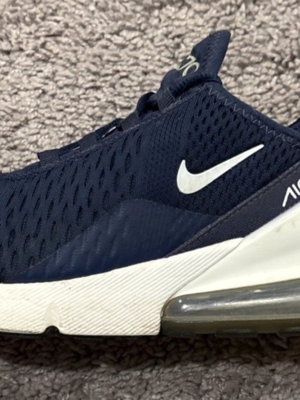 Nike Air Max 270 Blue Midnight Navy Size 7 US Men's Athletic Running Shoes